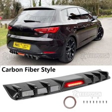 34" Rear Diffuser Bumper Spoiler Lip Splitter LED Lights For Seat Leon Mk1 Cupra