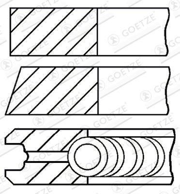Piston ring set 0843570000 - piston,