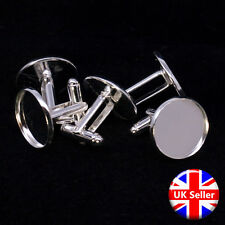 Silver Tone Cufflink Setting