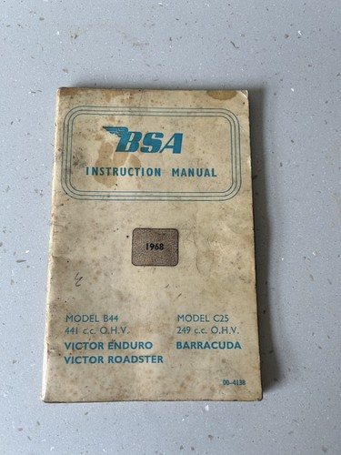 Bsa b44 441 1968 instruction - 441,