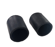2 X Black Walking Stick Tip Ends Ferrule 15mm Strong Rubber Bottom Cane Crutches
