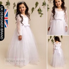 Girls Holy Communion Dresses Bridesmaid Wedding Flower Girl Dress UK Sizes New