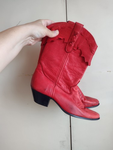 Vtg red laredo - vtg, leather