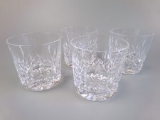 Waterford Crystal Lismore Tumblers Glasses x 4. Whiskey Old Fashioned. 3 3/8"