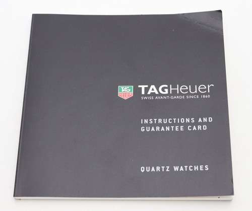Tag heuer instruction - instruction, manual