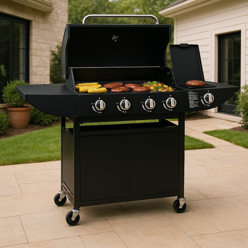 Gas bbq grill 1 stainless - 4,