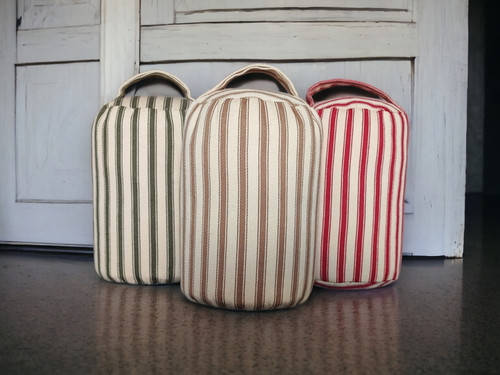 Fabric doorstop filled