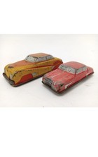 Vintage Tinplate Glam Toy Cars Made In UK 1950’s - Sedan GPT 571 & Taxi GTP 581