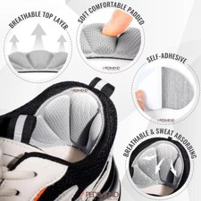 2x Heel Grips Pads Liner Cushions Foot Care Heel Protector for Loose Boots Shoes