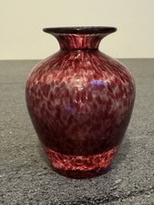 Vintage Red Art Glass Vase -