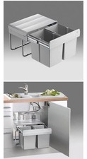Wesco Double Boy Waste Collector, 2x 15 Grey