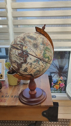 Large vintage globe table - large, top