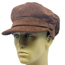 Fiddler Breton Cap Hat Cord Brown Greek Fisherman Sailor Barge Mens Ladies Kids