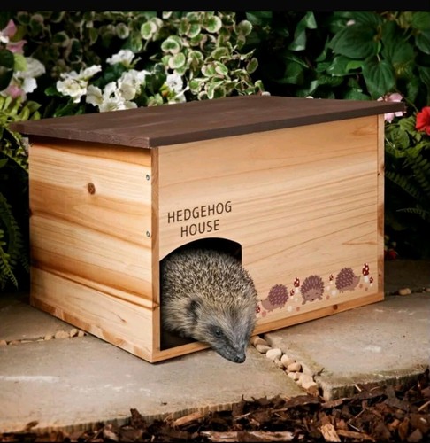 45cm wood hedgehog house - wood,