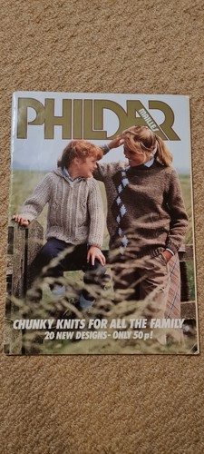 1980s phildar knitting pattern - 1980s,