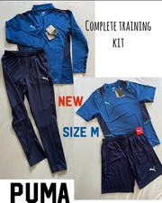 PUMA Team Cup Men's Training Kit Size M NWT Navy and Blue