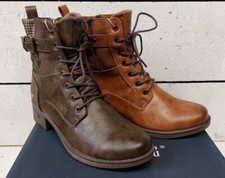 Ladies Mustang 1229-521 Lace & Zip Ankle Boots