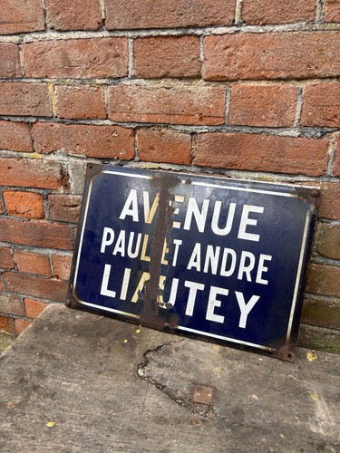 Vintage french enamel street - vintage,
