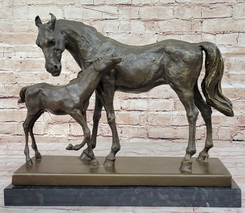 Horse foal bronze marble - bronze,