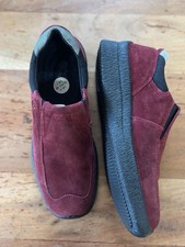 Ecco Red Suede Slip-On Shoes
