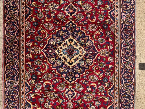 5x8 red vintage oriental - red, rug