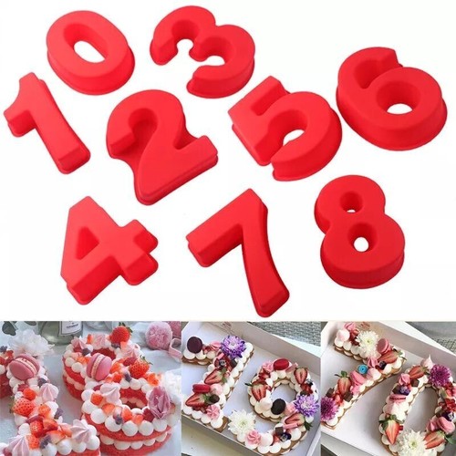 Large silicone number - 3d, cake