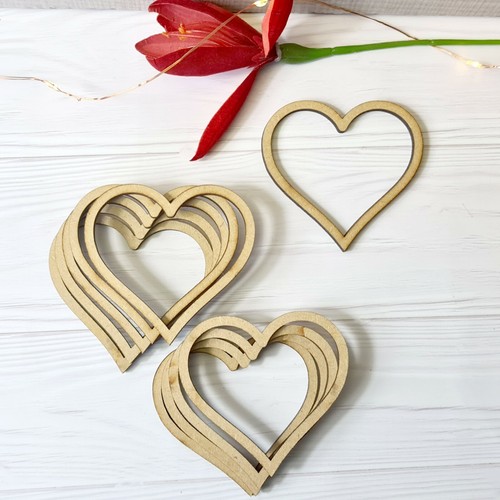 Wooden cut out - out, heart