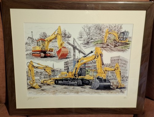 Framed jcb 80yrs - jcb,
