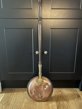Antique Copper Bed Warmer With