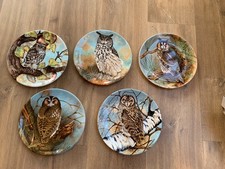 Vintage Coalport Bone China - The Wise Owl Series Plates - Boxed - 1990