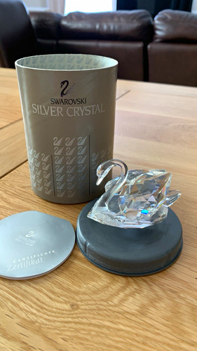 Swarovski silver crystal swan - swarovski,