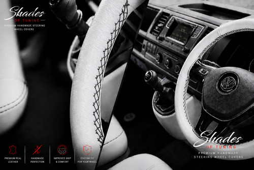 Leather steering wheel - leather, cover