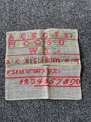 Small antique sampler - sampler,
