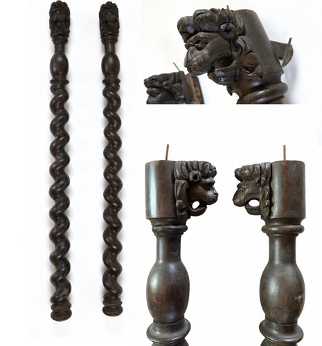 Antique c1840 large oak - c1840, carved