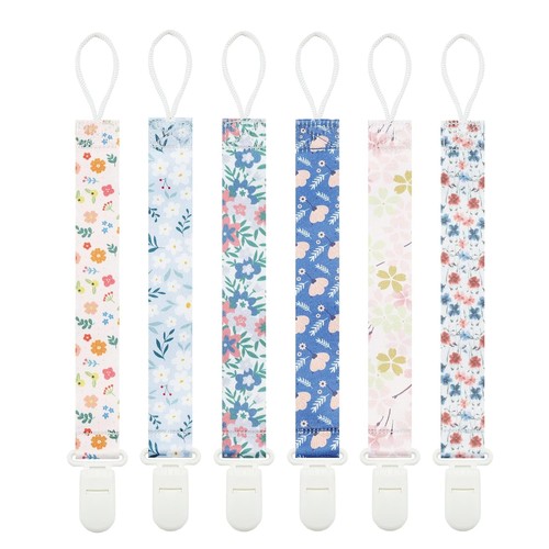 Floral pacifier clips pack - floral,