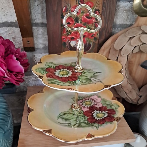Vintage two tier cake stand - two,