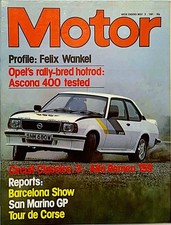 MOTOR MAGAZINE 09-MAY-81- Opel