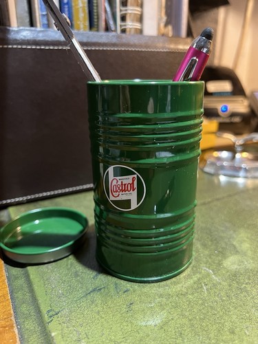 Castrol oil drum - castrol, green