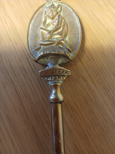 Vintage brass toasting fork - vintage,