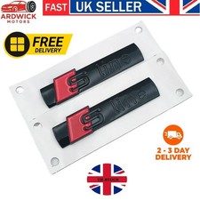 2Pcs Gloss Black & Red S Line