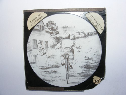 Antique magic lantern - antique, glass