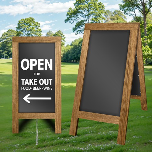 Pavement sandwich board with - a-board,