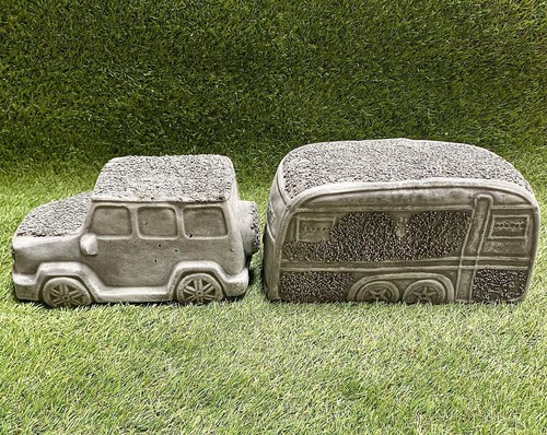 Concrete jeep caravan - jeep, vehicles