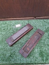 Vintage Oil Sharpening Stone, Wooden Box & lid. Old Tool (#653)