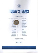 Team Sheet - QPR v Cardiff City 5.4.2025