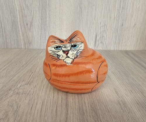 Vintage orange cat paper - orange,