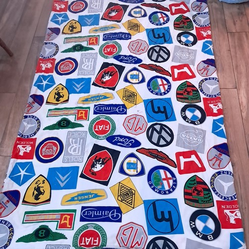 Vintage car logo duvet - , cover