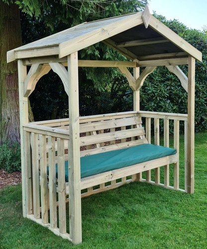 Wooden garden arbour - garden,