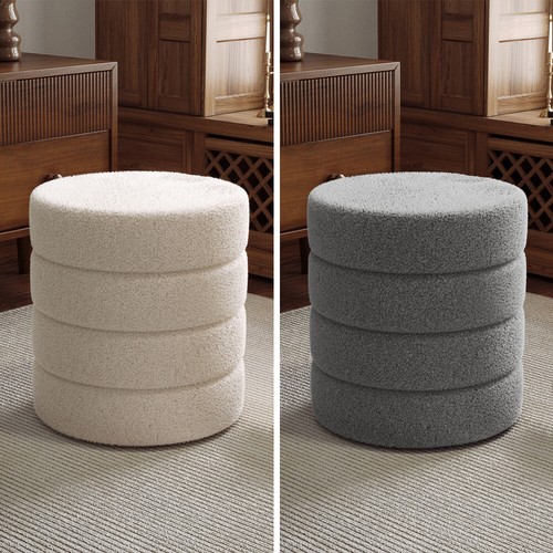 Round footstool dressing table - footstool,