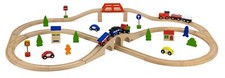 Viga Wooden Train Set 49 Piece
